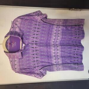 Grand Slam Performance Apparel Women's Purple Short Sleeve Polo - Size Large